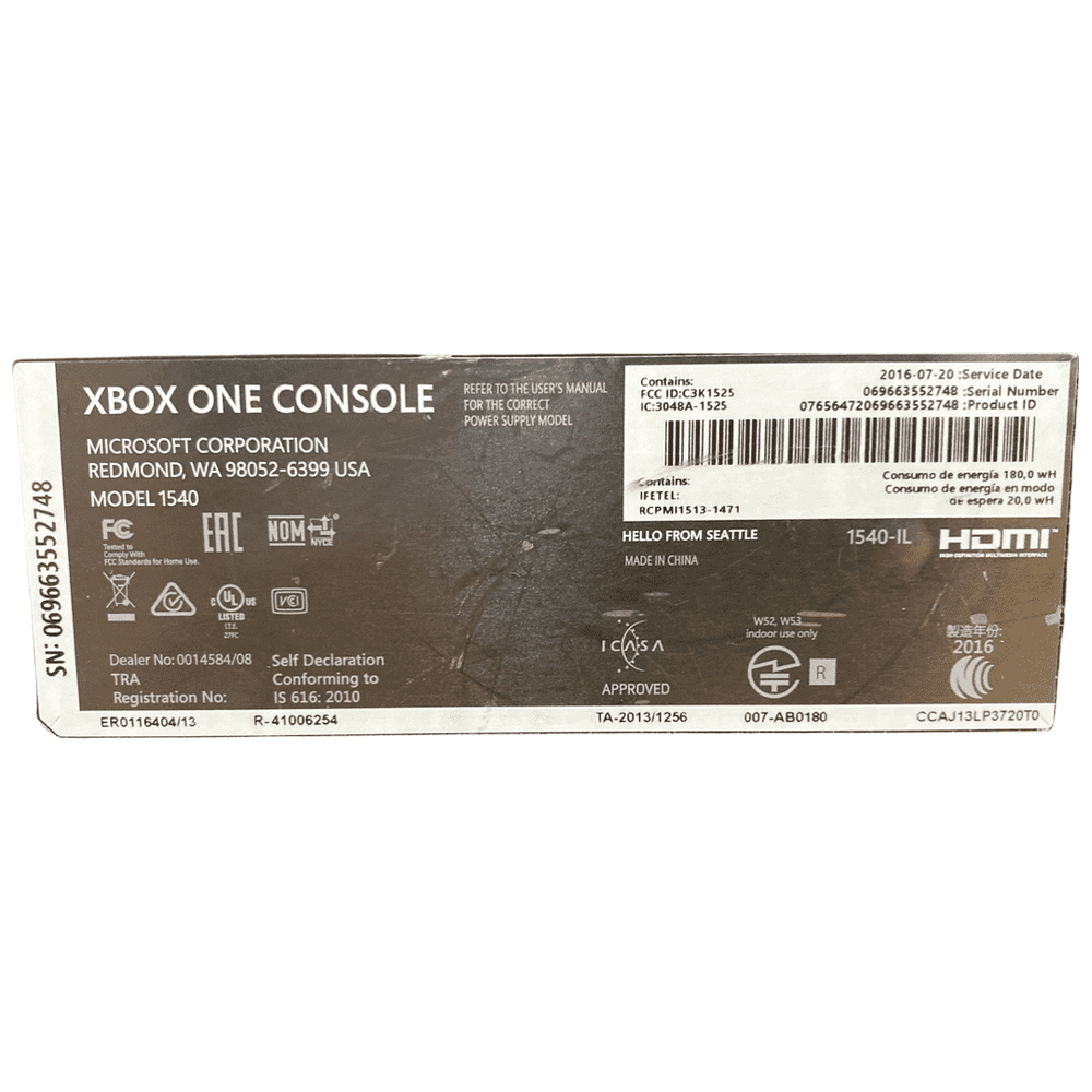Xbox One 500 GB Black Console (With Controllers) (Online Order Only)