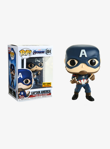 Funko POP! Avengers: Endgame - Captain America Vinyl Figure #464 Hot Topic Exclusive (NOT 100% MINT) (ONLINE ORDER ONLY)