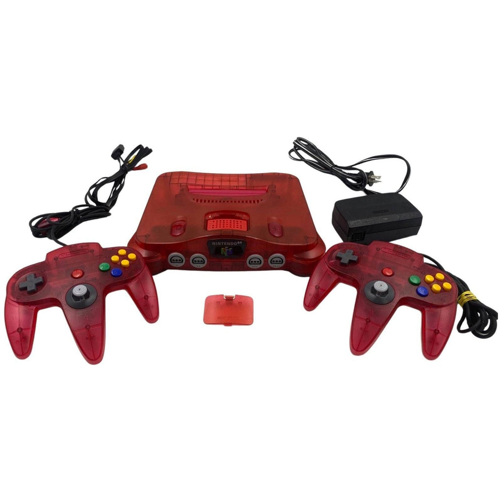 Funtastic Watermelon Red Nintendo 64 with Expansion Memory Pak & 2 Original Controllers (Online Order Only)