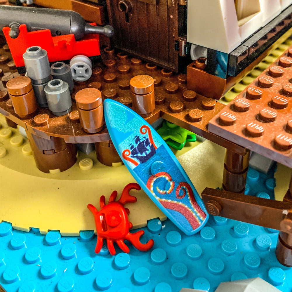 B3 Customs® Printed Kraken Surfboard made from LEGO® bricks (Online Order Only)