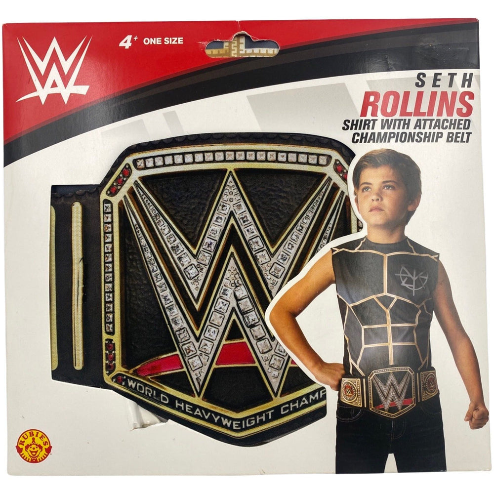 WWE Seth Rollins Shirt with Attached Championship Belt (Online Order Only)