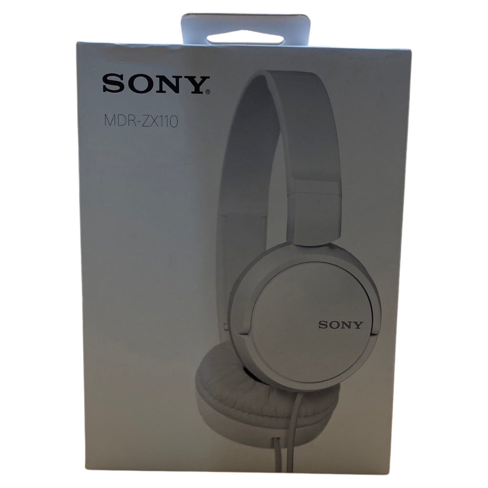 Sony ZX Series Wired On-Ear Headphones, White MDR-ZX110 (Online Order Only)