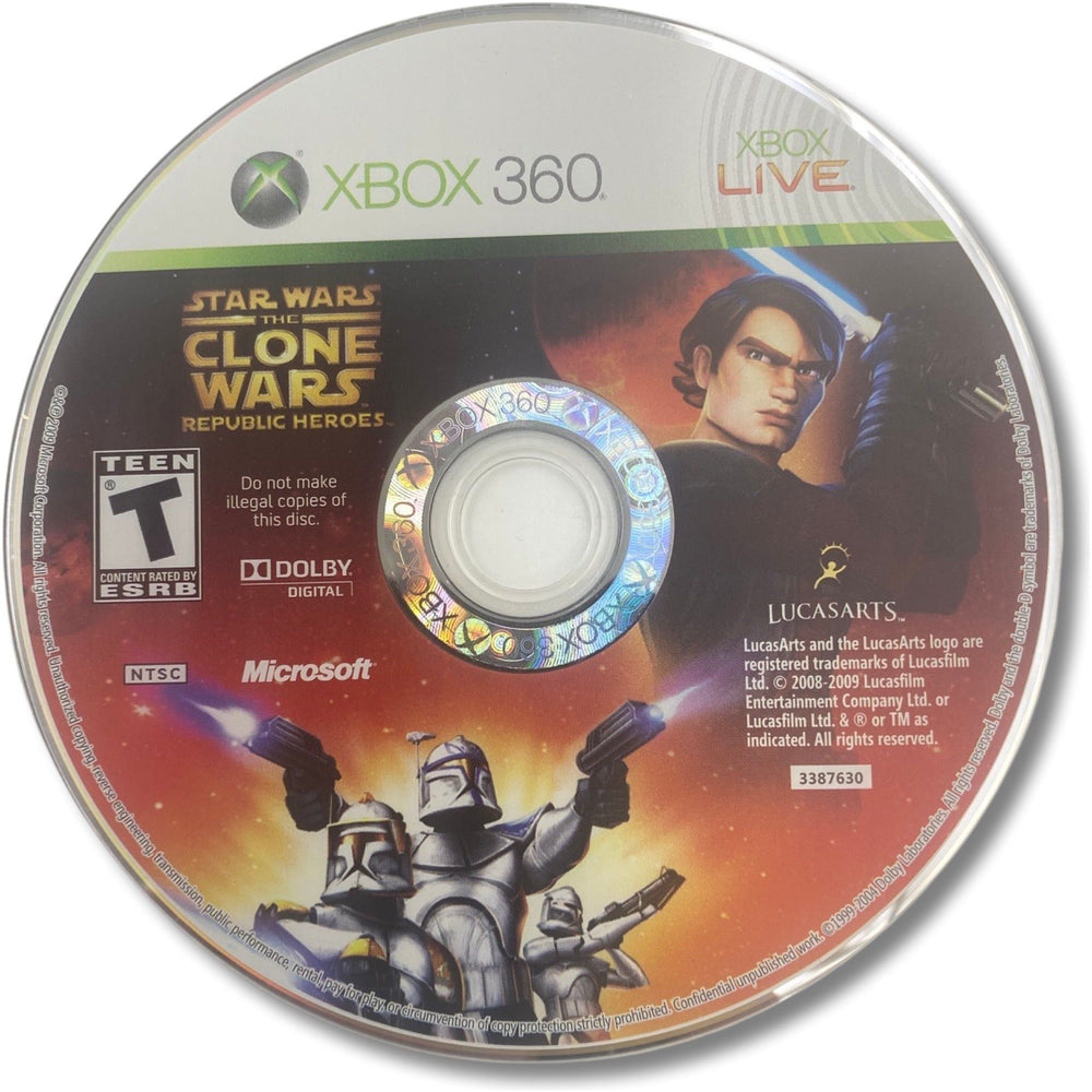 Star Wars Clone Wars: Republic Heroes (Disc Only) - Xbox 360 (Online Order Only)
