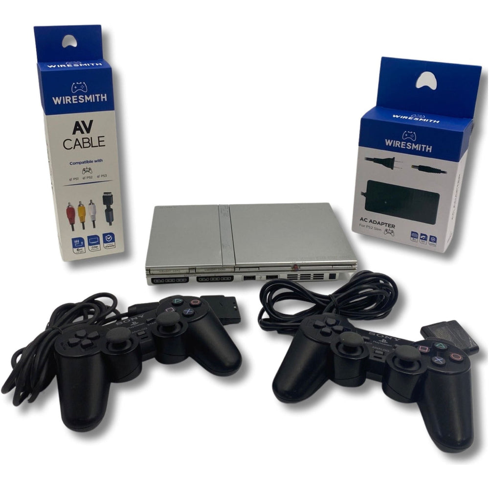 Silver Slim PlayStation 2 (Console w/ 2-Controllers) (Online Order Only)