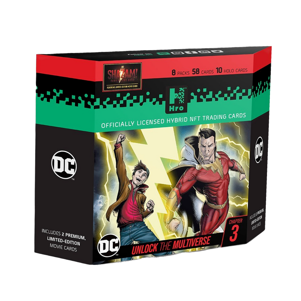 Hro DC Shazam Hybrid NFT Trading Cards | Chapter 3 | 8-Pack (ONLINE ORDER ONLY)