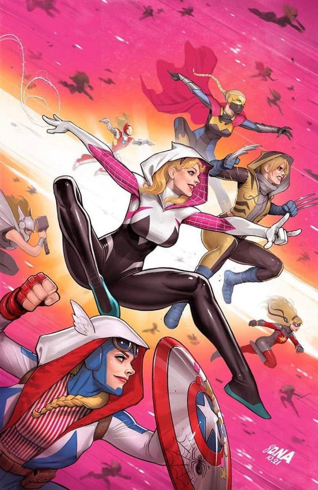 [Signed by David Nakayama] SPIDER-GWEN: GWENVERSE #1 Virgin DAVID NAKAYAMA EXCLUSIVE VAR (11/02/2022) (ONLINE ORDER ONLY)