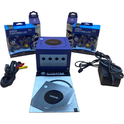 Indigo GameCube System (with 2 New Aftermarket Controllers) (Online Order Only)