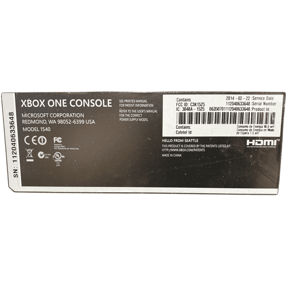 Xbox One 500 GB Black Console With Kinect (Online Order Only)