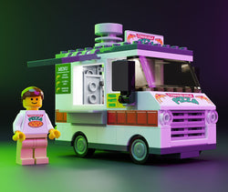 Cowabunga Pizza - B3 Customs® Food Truck w/ Minifigure (Online Order Only)