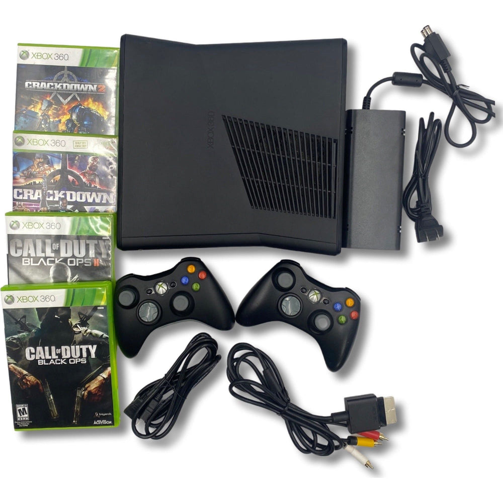 Xbox 360 Slim Matte Black Console - 320GB (Game Bundle) (Online Order Only)