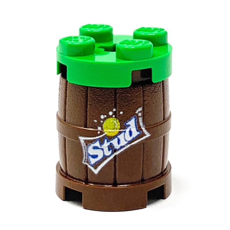 Stud Lemon Lime Soda Barrel / Keg made using LEGO parts (Online Order Only)