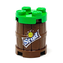 Stud Lemon Lime Soda Barrel / Keg made using LEGO parts (Online Order Only)