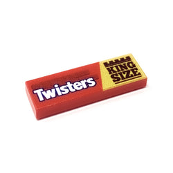 Twisters Candy (King Size) - Custom Printed 1x3 Tile made using LEGO part - B3 Customs (Online Order Only)