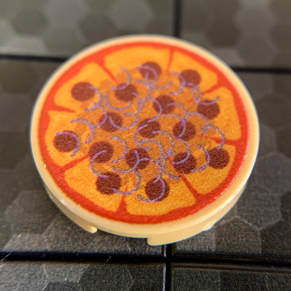 Pepperoni & Onions Pizza Pie - Custom (2x2 Round Tile) (Online Order Only)