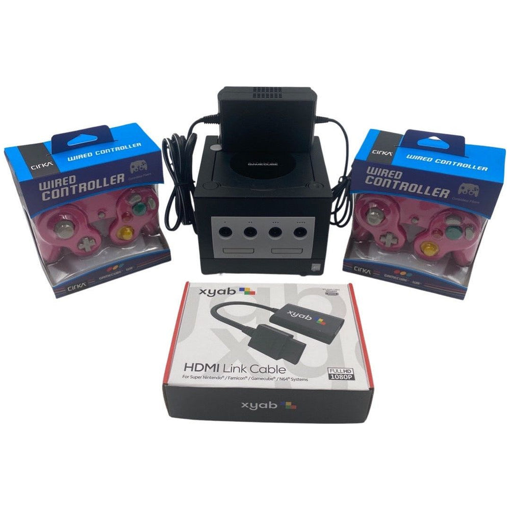Black GameCube With 2-Controllers & HDMI CONNECTOR) (Online Order Only)