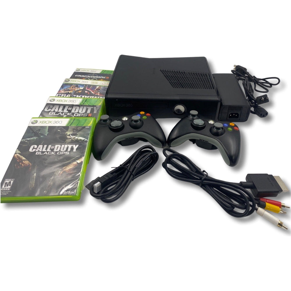 Xbox 360 Slim Matte Black Console - 320GB (Game Bundle) (Online Order Only)