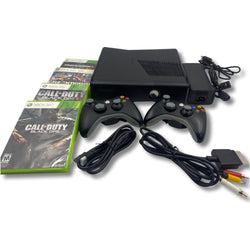 Xbox 360 Slim Matte Black Console - 320GB (Game Bundle) (Online Order Only)