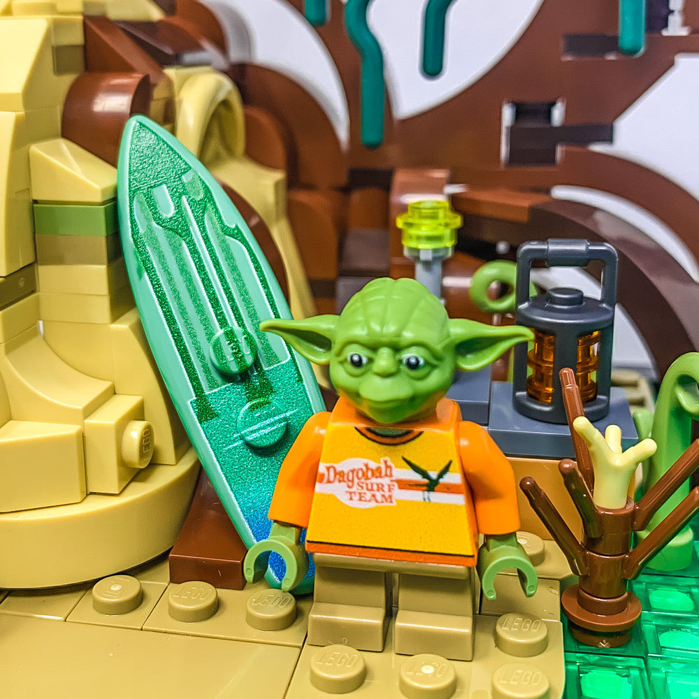 B3 Customs® Dagobah Surf Team Yoda Minifig (Limited Edition, Only 50 Made) (Online Order Only)