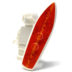 B3 Customs® Printed Hibiscus Surfboard made from LEGO® bricks (Online Order Only)