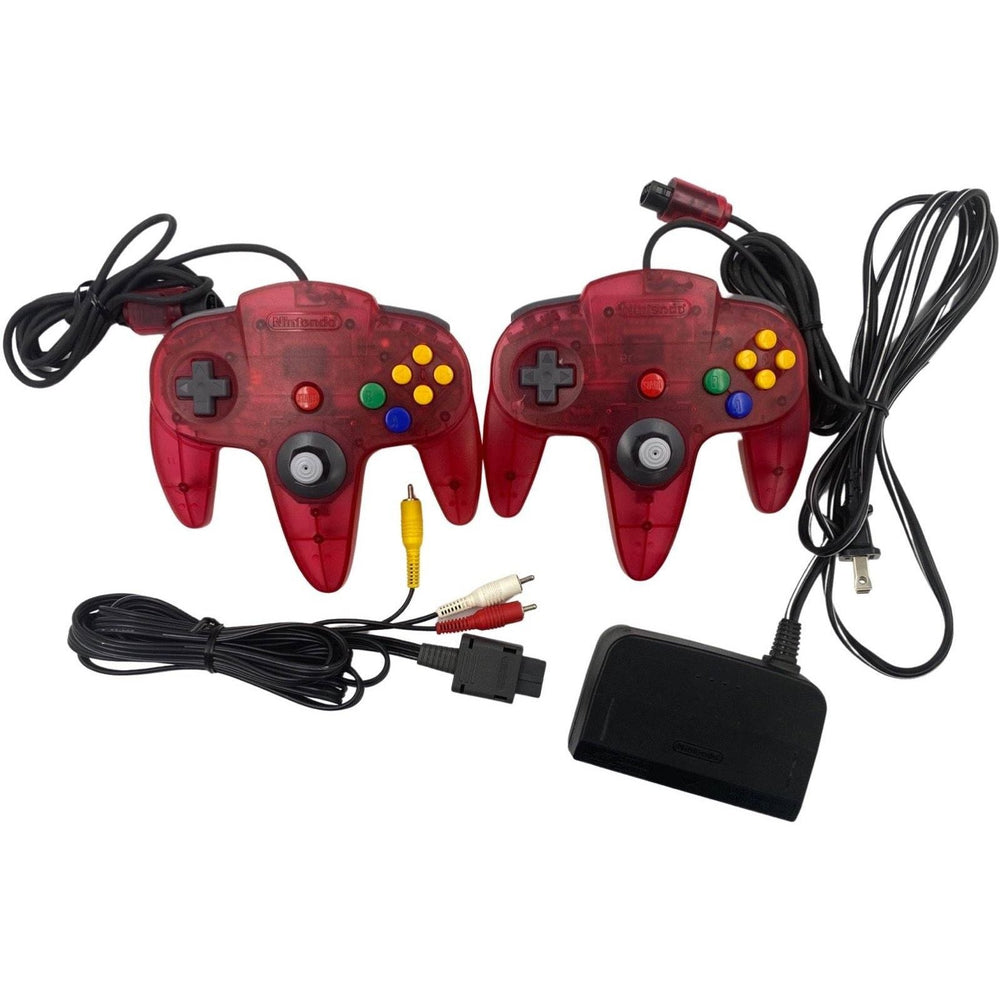Funtastic Watermelon Red Nintendo 64 with Expansion Memory Pak & 2 Original Controllers (Online Order Only)