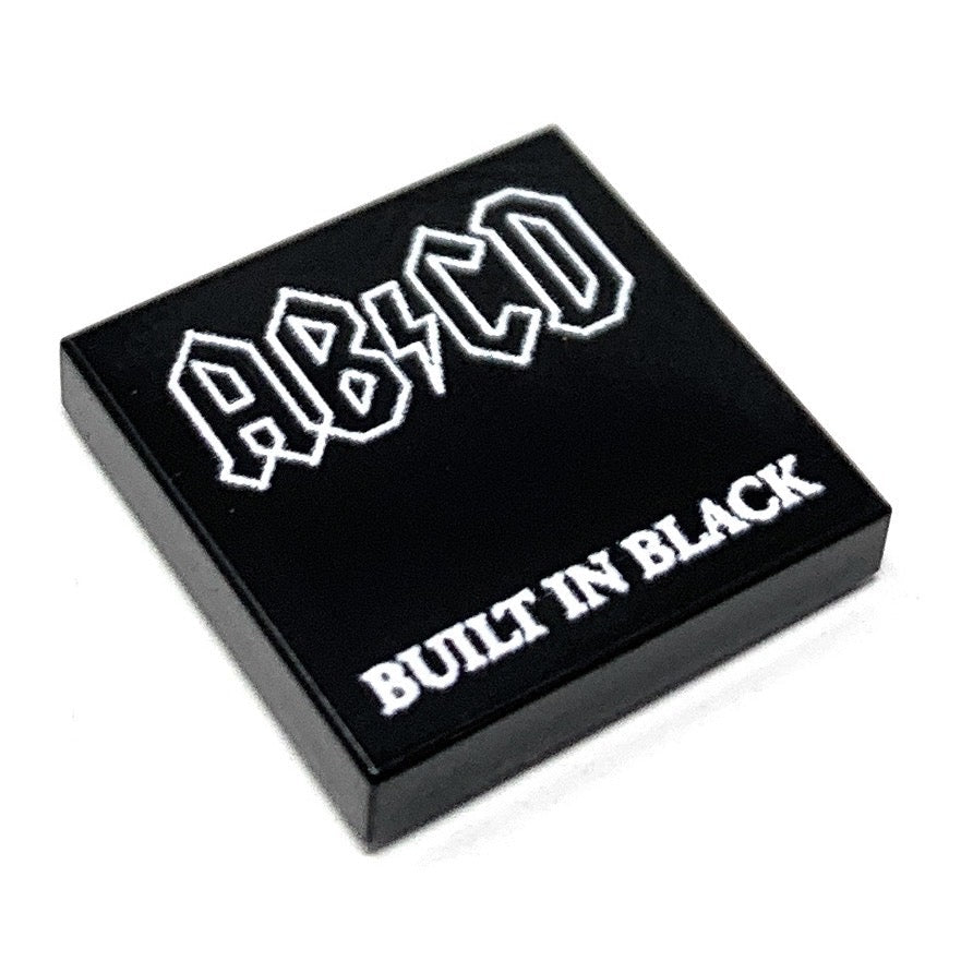 AB / CD Built in Black Music Album Cover (2x2 Tile) made using LEGO tile (Online Order Only)