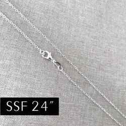24" - 925 Sterling Silver Filled Necklace Chain - Dainty Fine - 24" - 24 Inch - Lobster Claw Clasp - .925 Stamped - Cable Chain (ONLINE ORDER ONLY)