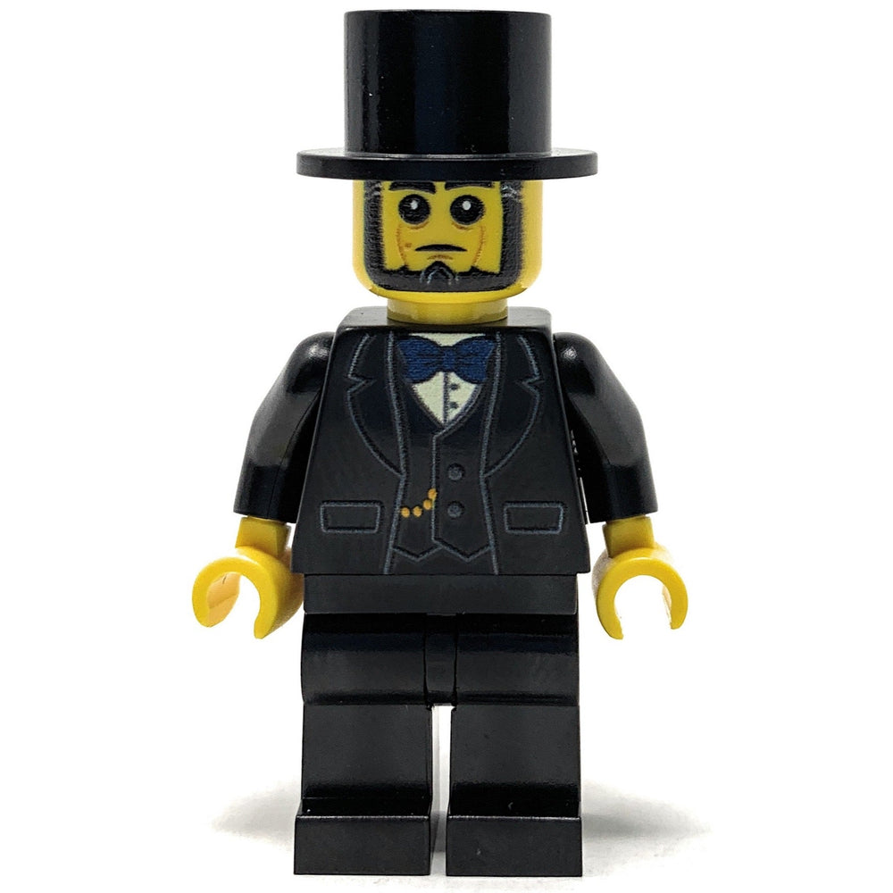 Abraham Lincoln US President Minifig made using LEGO parts - B3 Customs (Online Order Only)