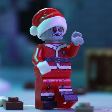 Zombie Santa Minifig made using LEGO parts - B3 Customs (Online Order Only)