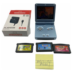 Pearl Blue GameBoy Advance SP [AGS-101] (Game Bundle) (Online Order Only)
