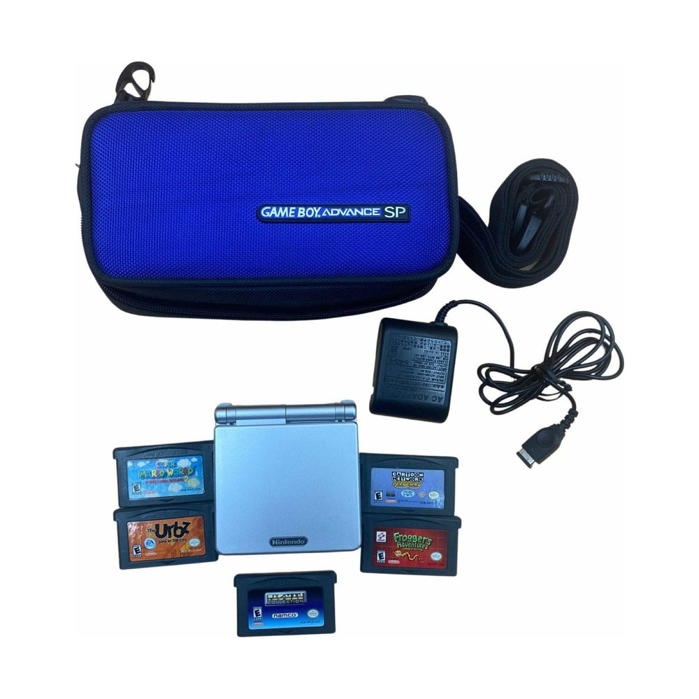 Platinum Gameboy Advance SP (5 Game Bundle & Case) (Online Order Only)
