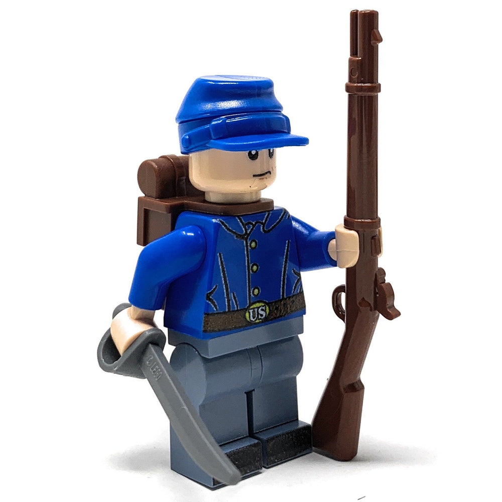 Civil War Union Soldier Minifig made using LEGO parts - B3 Customs (Online Order Only)
