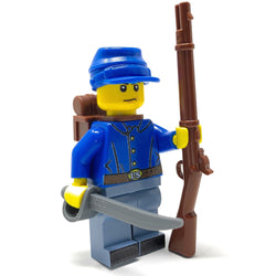 Civil War Union Soldier Minifig made using LEGO parts - B3 Customs (Online Order Only)