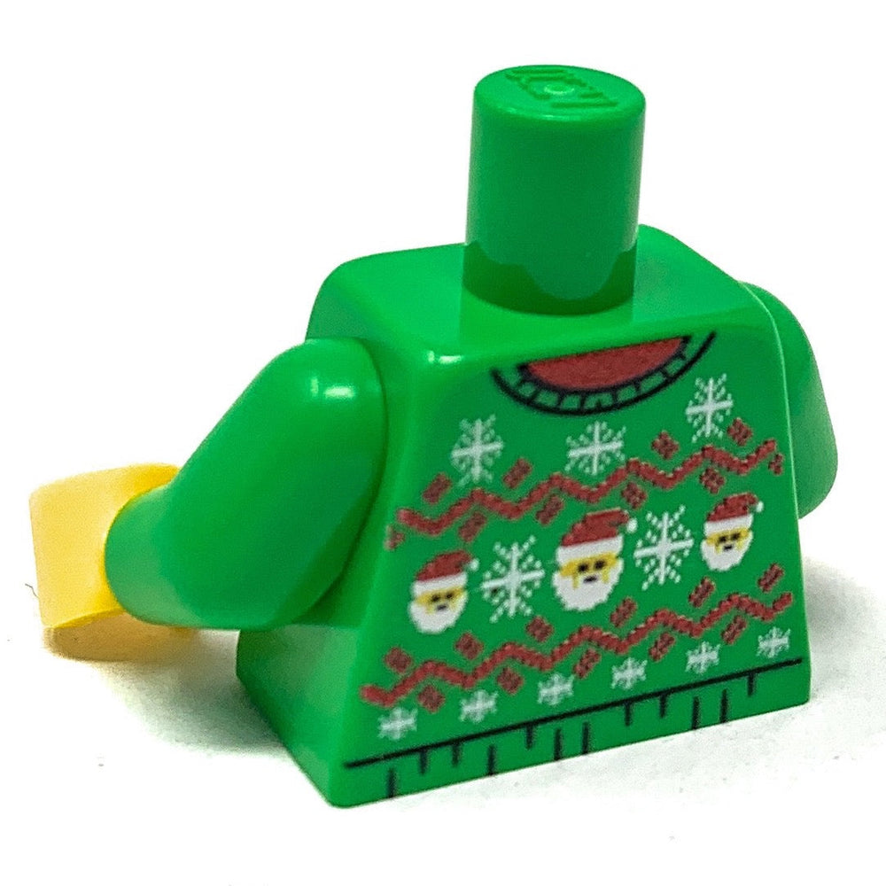 Ugly Green Santa Christmas Sweater Printed Torso made using LEGO parts (Online Order Only)