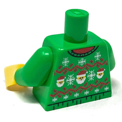 Ugly Green Santa Christmas Sweater Printed Torso made using LEGO parts (Online Order Only)