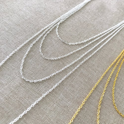 20" - 925 Sterling Silver Filled Necklace Chain - Dainty Fine - 20" - 20 Inch - Lobster Claw Clasp - .925 Stamped - Cable Chain (ONLINE ORDER ONLY)