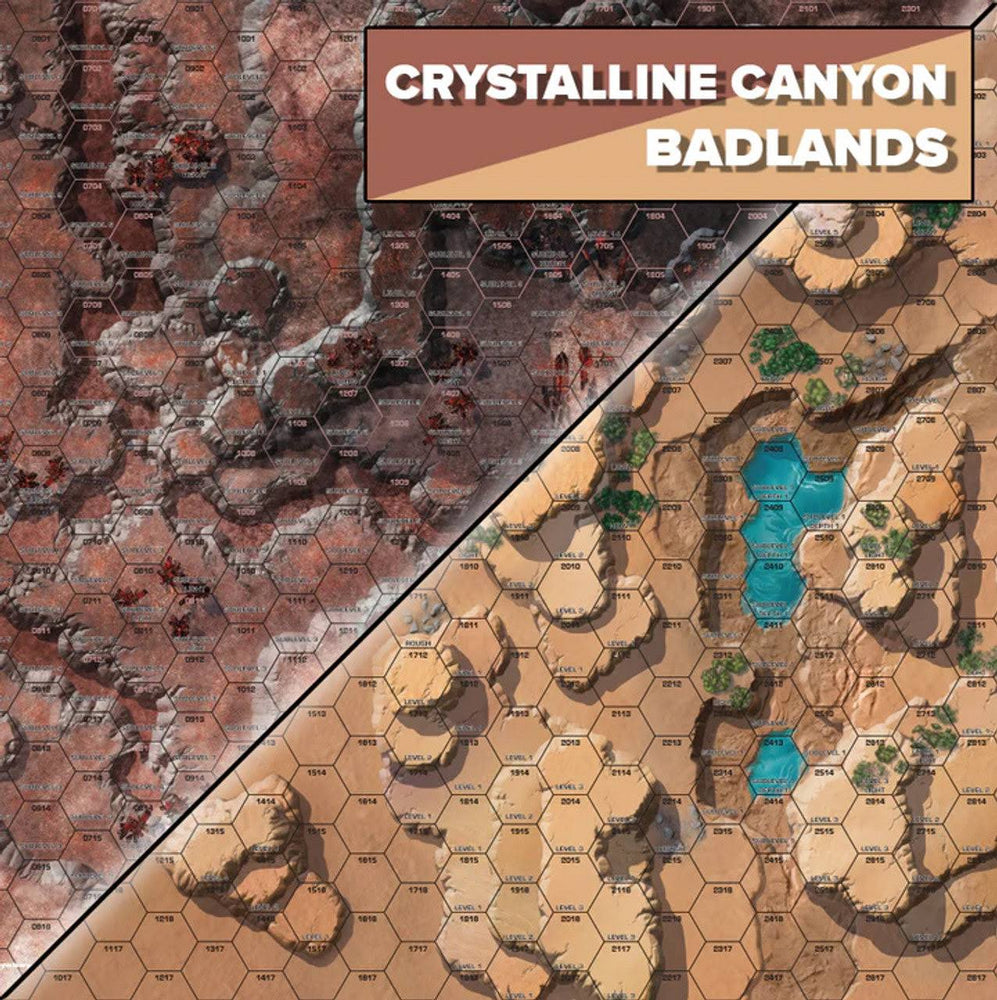 BattleTech Alien Worlds: Battle Mat - Crystalline Canyon/Badlands (ONLINE ORDER ONLY)