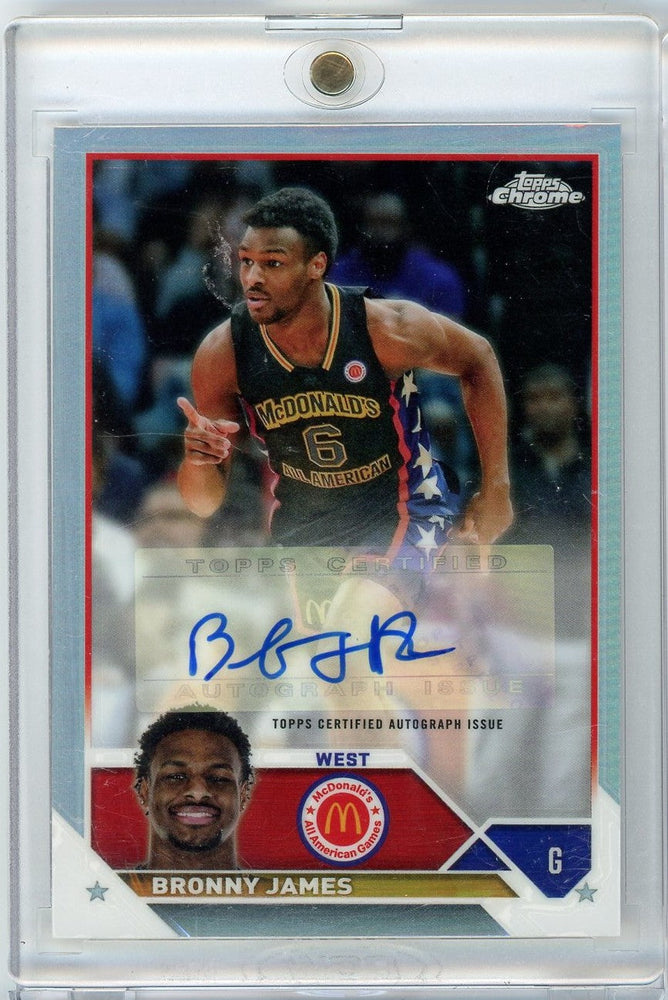 2023 Topps Chrome McDonald's All American Refractor Bronny James #CA-BJ Autograph Rookie RC Basketball Card (ONLINE ORDER ONLY)