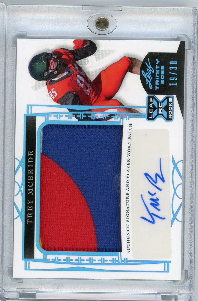 2022 Leaf Trinity Trey McBride #PA-TMB /30 RPA Autographed Rookie RC Football Card (ONLINE ORDER ONLY)