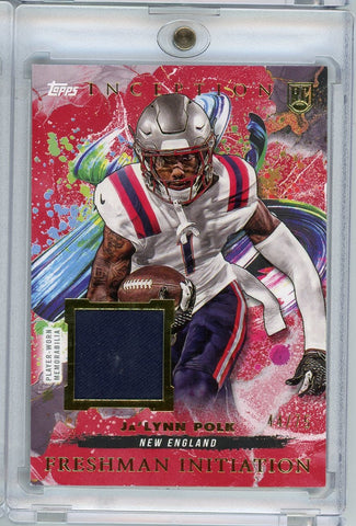 2024 Topps Inception Freshman Initiation Ja'Lynn Polk #FI-16 /75 Relic Rookie RC Football Card (ONLINE ORDER ONLY)