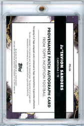 2024 Topps Inception Ja'Tavion Sanders #PPA-JSA /20 Autographed Rookie RC Football Card (ONLINE ORDER ONLY)