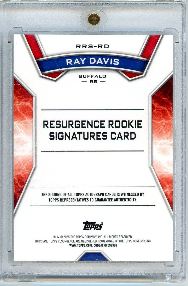 2024 Topps Resurgence Ray Davis #RRS-RD Autographed Rookie RC Football Card (ONLINE ORDER ONLY)