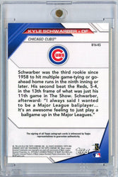 2016 Bowman Best Kyle Schwarber #B16-KS /99 Auto Rookie RC Baseball Card (ONLINE ORDER ONLY)