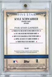 2016 Topps Five Star Kyle Schwarber #FSA-KS On Card Auto Rookie RC Baseball Card (ONLINE ORDER ONLY)