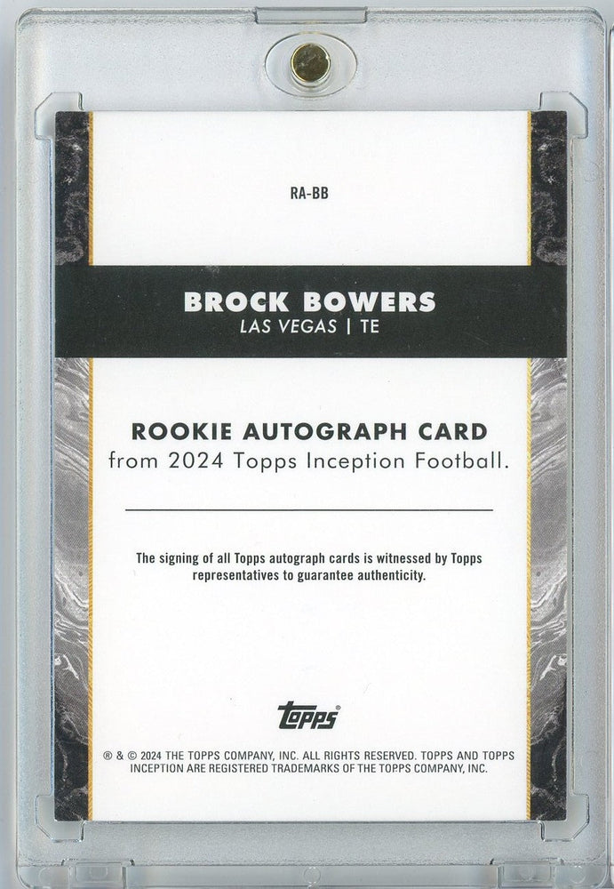 2024 Topps Inception Brock Bowers #RA-BB /75 On Card Autograph Rookie RC Football Card (ONLINE ORDER ONLY)