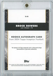 2024 Topps Inception Brock Bowers #RA-BB /75 On Card Autograph Rookie RC Football Card (ONLINE ORDER ONLY)