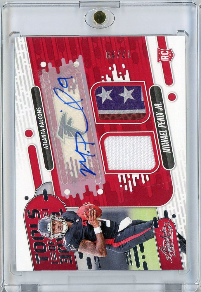 2024 Panini Absolute Tools of the Trade Michael Penix Jr #TOTD-MPJ RPA Auto #/99 Rookie RC Football Card (ONLINE ORDER ONLY)