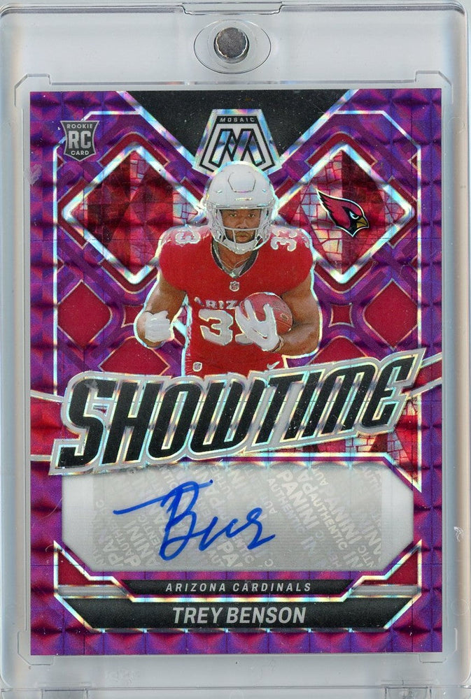 2024 Panini Mosaic Showtime Trey Benson #SS-TBN /49 Auto Rookie RC Football Card (ONLINE ORDER ONLY)