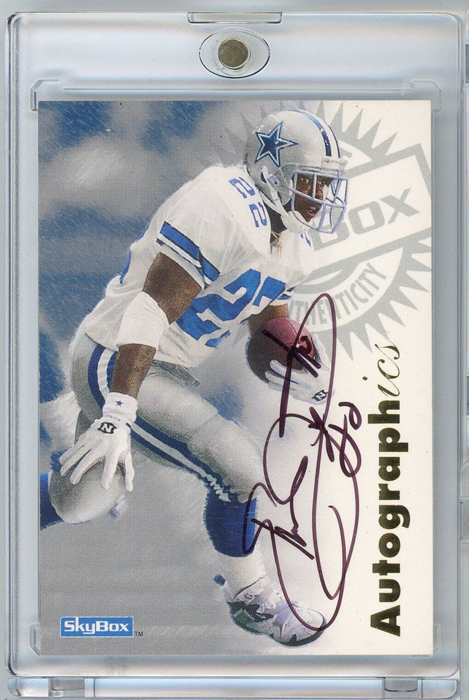 1997 Skybox Emmitt Smith Autographics On Card Auto Dallas Cowboys Football Card (ONLINE ORDER ONLY)
