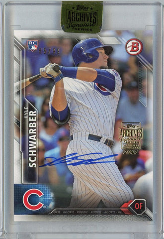 2017 Topps Archives 2016 Bowman Kyle Schwarber #122 /99 On Card Auto Rookie RC Baseball Card (ONLINE ORDER ONLY)