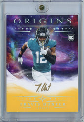 2025 Panini Origins Travis Hunter #RA-THU 02/10 Gold Auto Rookie RC Football Card (ONLINE ORDER ONLY)